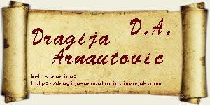 Dragija Arnautović vizit kartica